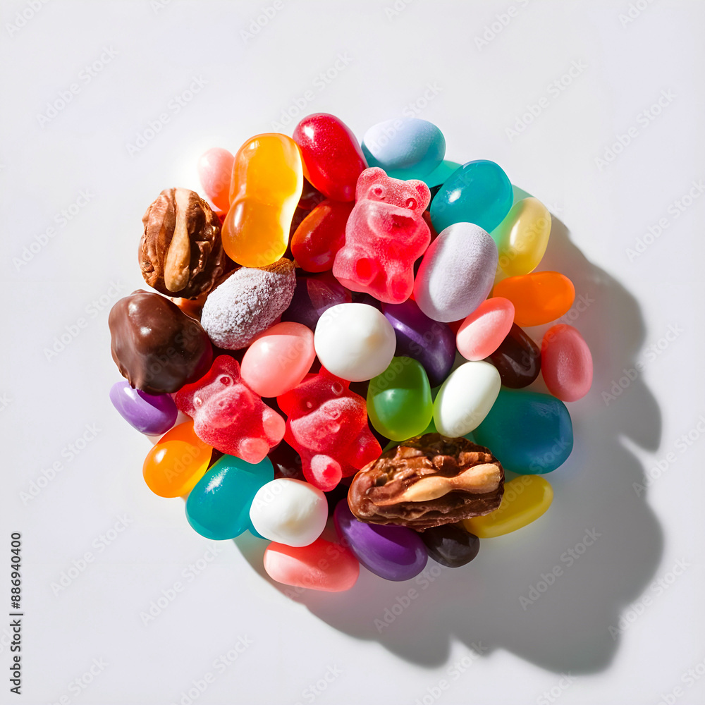 Photo of delicious candy isolated on white background Photo of delicious candy isolated on white background