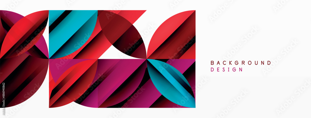 Circles and round shapes geometric minimal background Circles and round shapes geometric minimal background