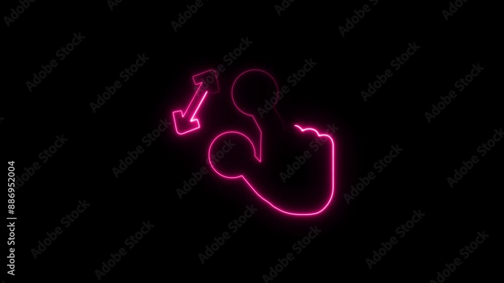 Screen, touch, finger neon icon. Simple neon line of finger icon. Screen, touch, finger neon icon. Simple neon line of finger icon.