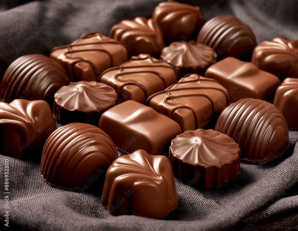 Barra de chocolate y bombones de chocolate y colores Barra de chocolate y bombones de chocolate y colores