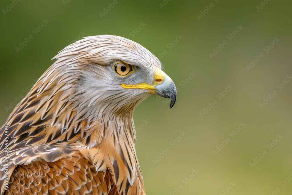 Fototapeta premium Close-up portrait of a Brown Kite. Beautiful simple AI generated image in 4K, unique.