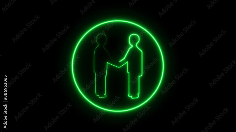 Friendship icon.neon line two friends icon.. Friendship icon.neon line two friends icon..