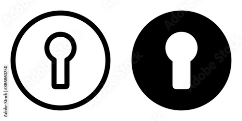 ofvs636 OutlineFilledVectorSign ofvs - key hole vector icon . keyhole . circle . isolated transparent . outline and filled version . AI 10 / EPS / PNG . g11982