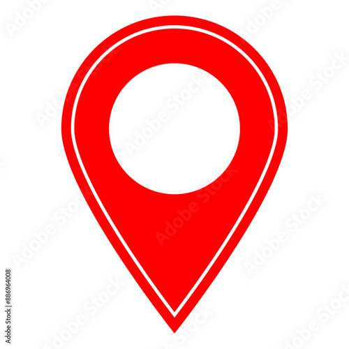 Free Download Location Icon, Pin, Pointer GPS Map Destination Sign symbol. Vector Illustration - GFXLoad