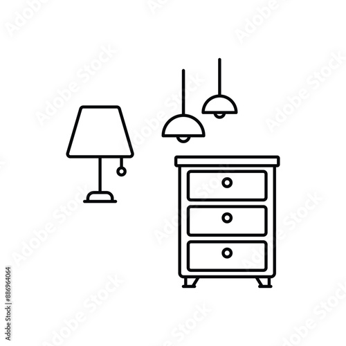 Drawers  concept vector icon