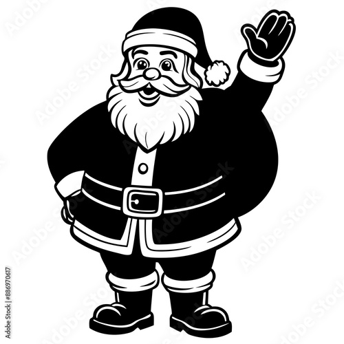 design a classic san claus ornament featuring