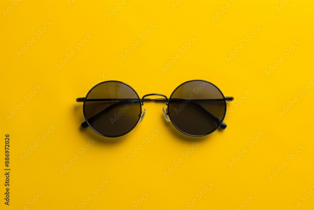 Peach-colored retro sunglasses. Beautiful simple AI generated image in 4K, unique. Peach-colored retro sunglasses. Beautiful simple AI generated image in 4K, unique.