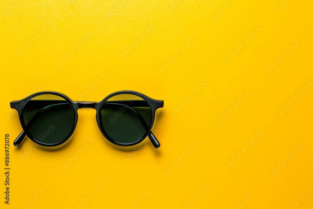 Peach-colored retro sunglasses. Beautiful simple AI generated image in 4K, unique.