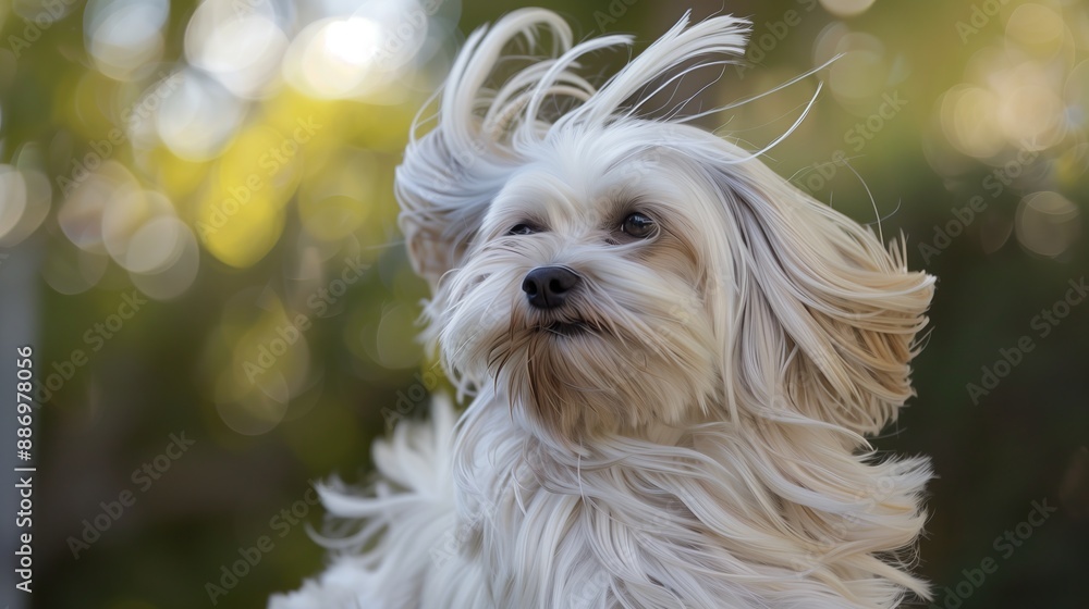 Portrait of A Tibetan Terrier Dog with gorgeous hair Portrait of A Tibetan Terrier Dog with gorgeous hair