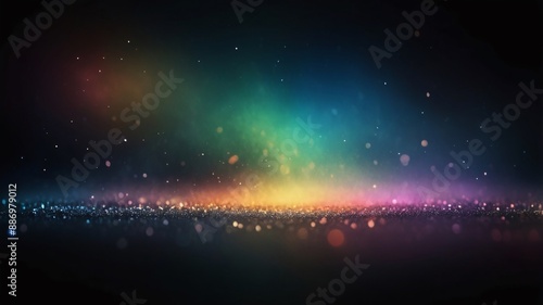 rainbow Starry space background glitter