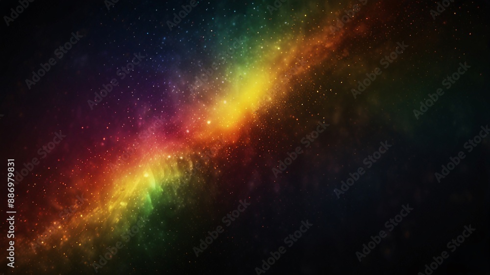 Ethereal rainbow paints the night sky with celestial hues Ethereal rainbow paints the night sky with celestial hues