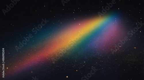 Ethereal rainbow paints the night sky with celestial hues