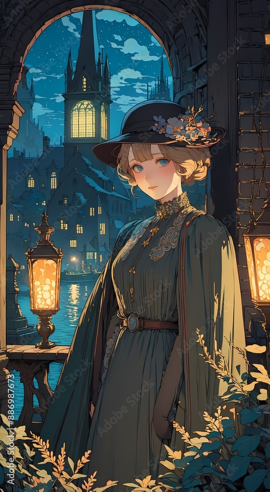 Naklejka premium person in the church