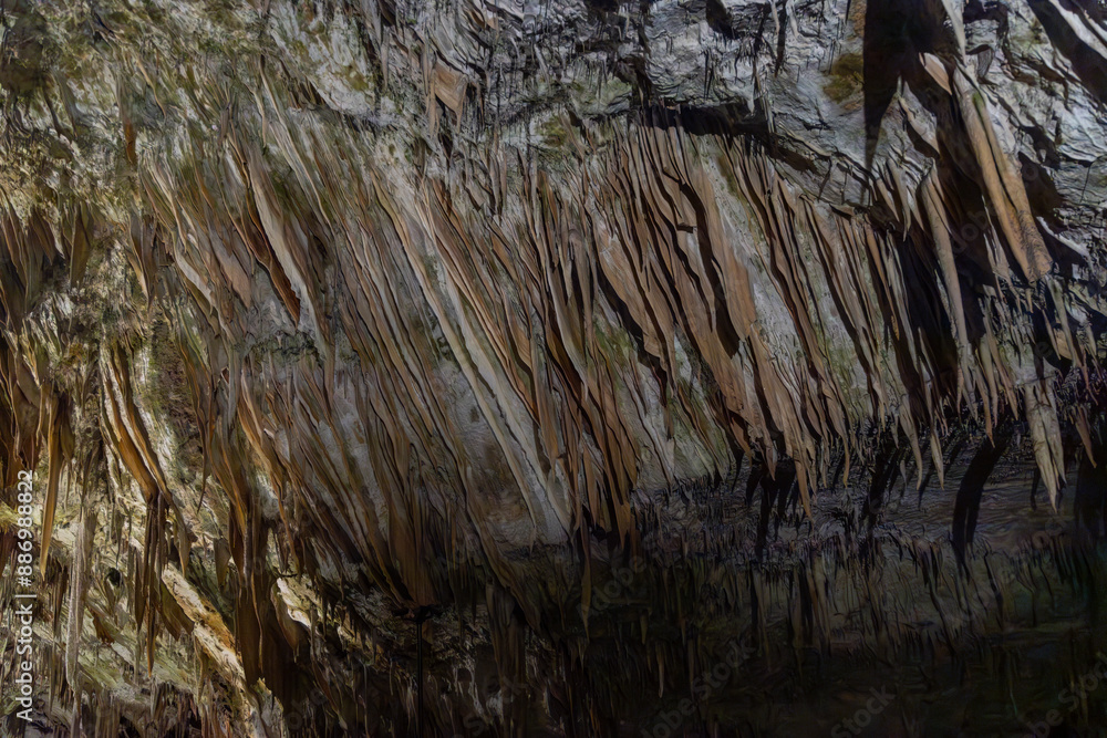 Postojna Cave, Slovenia. Famous tourist attraction, route that winds for several km. Departure by train to reach the route on foot. Stalagmites, stalactites and proteus lizard. family holidays,unique. Postojna Cave, Slovenia. Famous tourist attraction, route that winds for several km. Departure by train to reach the route on foot. Stalagmites, stalactites and proteus lizard. family holidays,unique.