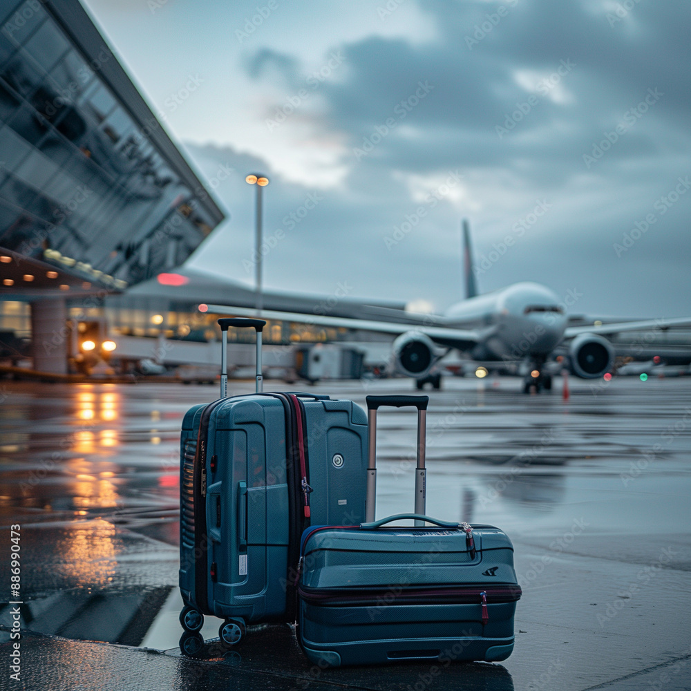 Fototapeta premium airplane in the airport