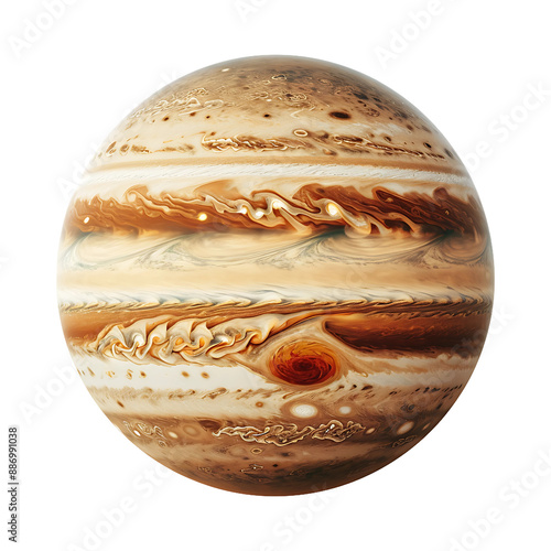 Jupiter Planet (PNG Cutout) isolated on a transparent background photo