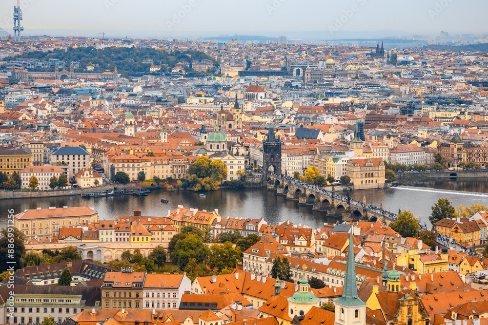 Prague, Czech Republic - Prague Royal Palace overlooking the city Prague, Czech Republic - Prague Royal Palace overlooking the city