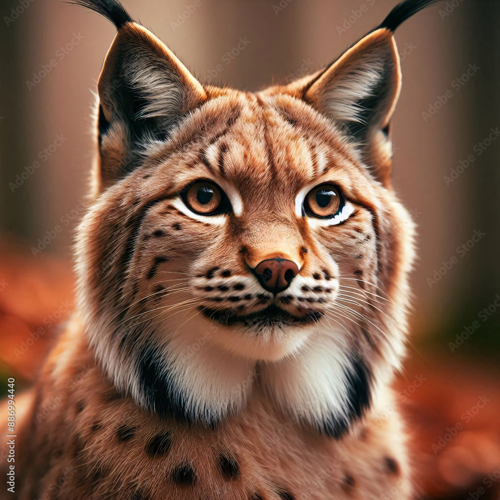 A captivating lynx portrait, its fur meticulously rendered. Generative AI. A captivating lynx portrait, its fur meticulously rendered. Generative AI.
