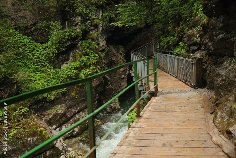 Hiking through the Breitachklamm in Oberstdorf, Allgäu - Germany Hiking through the Breitachklamm in Oberstdorf, Allgäu - Germany
