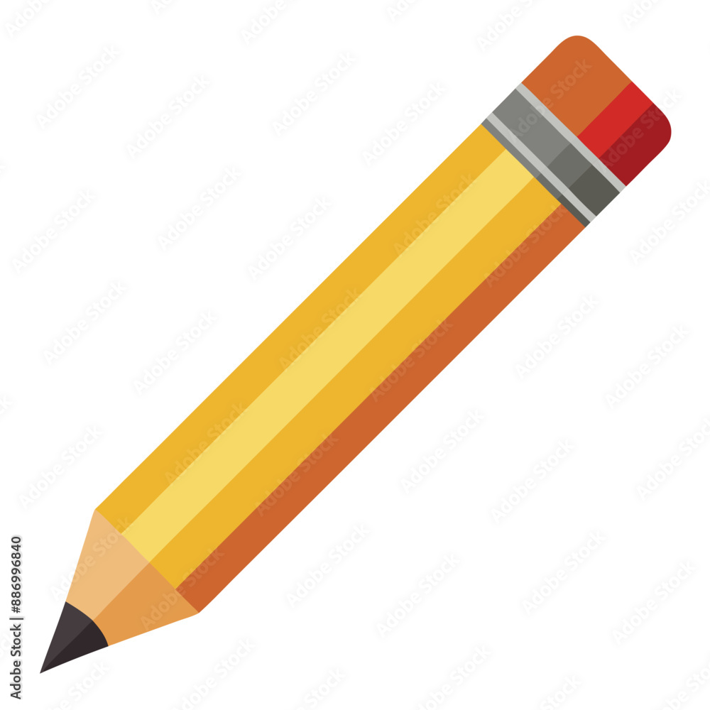 Vector illustration of a pencil. School Badge for graphic design, logo, website, social networks Vector illustration of a pencil. School Badge for graphic design, logo, website, social networks