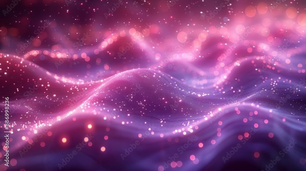 digital purple particles wave and light abstract background digital purple particles wave and light abstract background