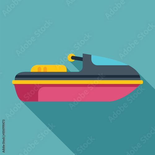 Modern water scooter speeding on the water surface