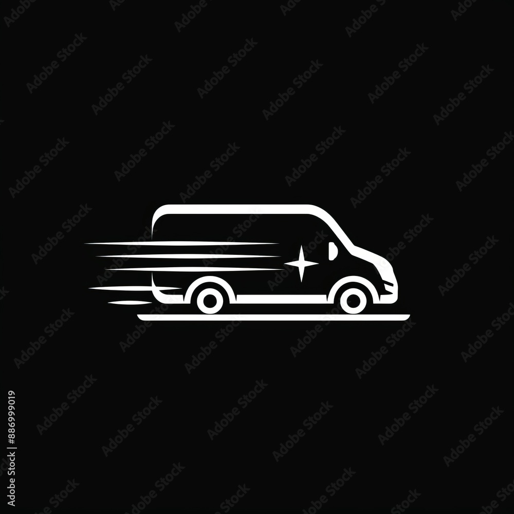 Naklejka premium Design a logo for van with a minimalist style