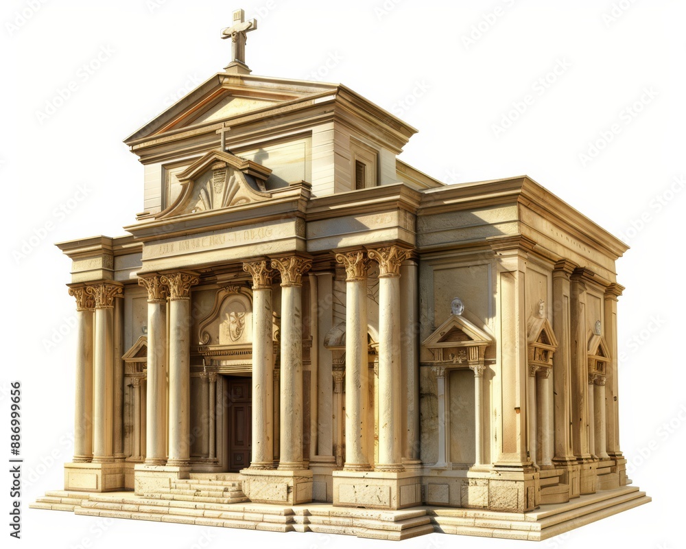 Obraz premium Hd in clasic d view with highdefinition christian elements transparent background