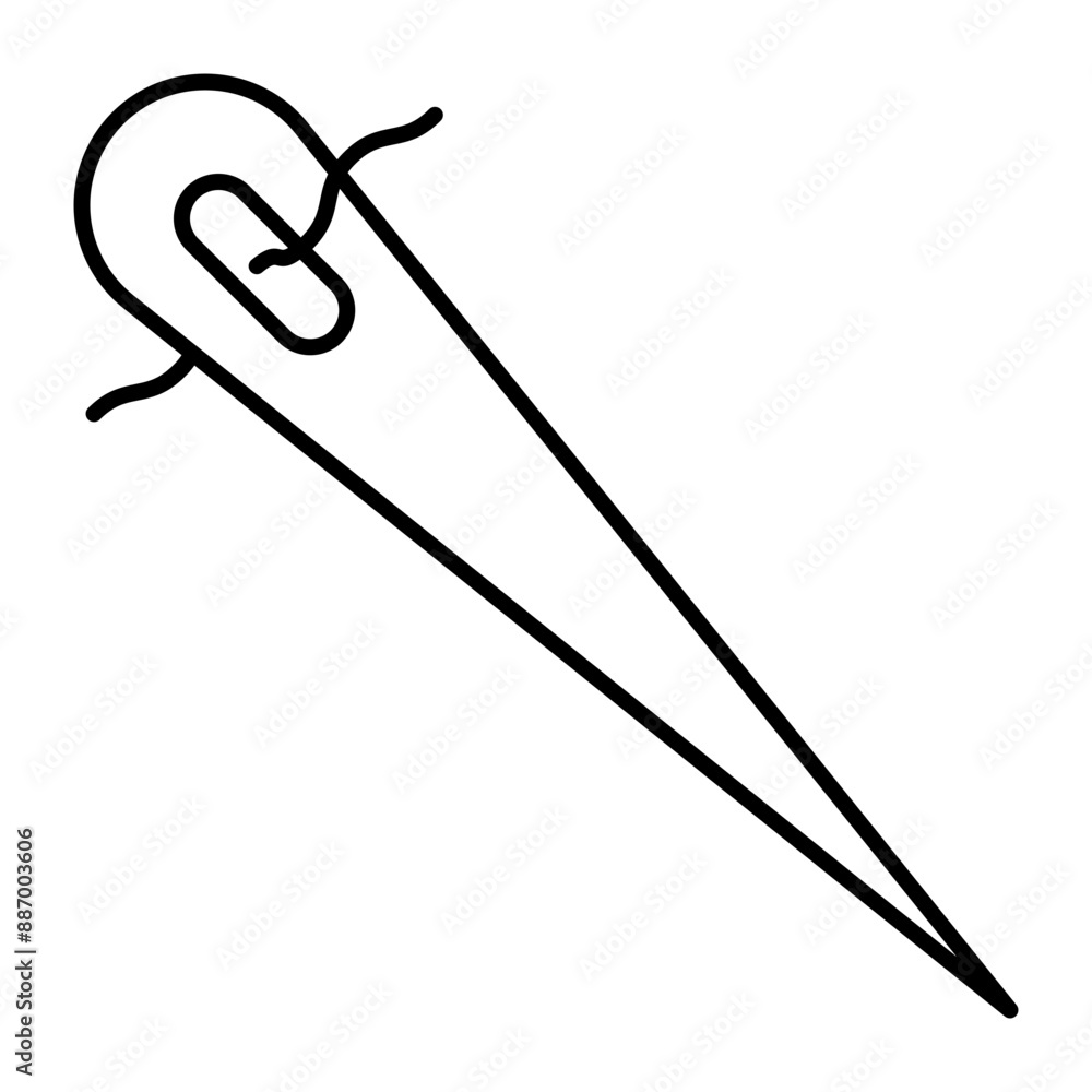 Needles Vector Line icon Design Needles Vector Line icon Design