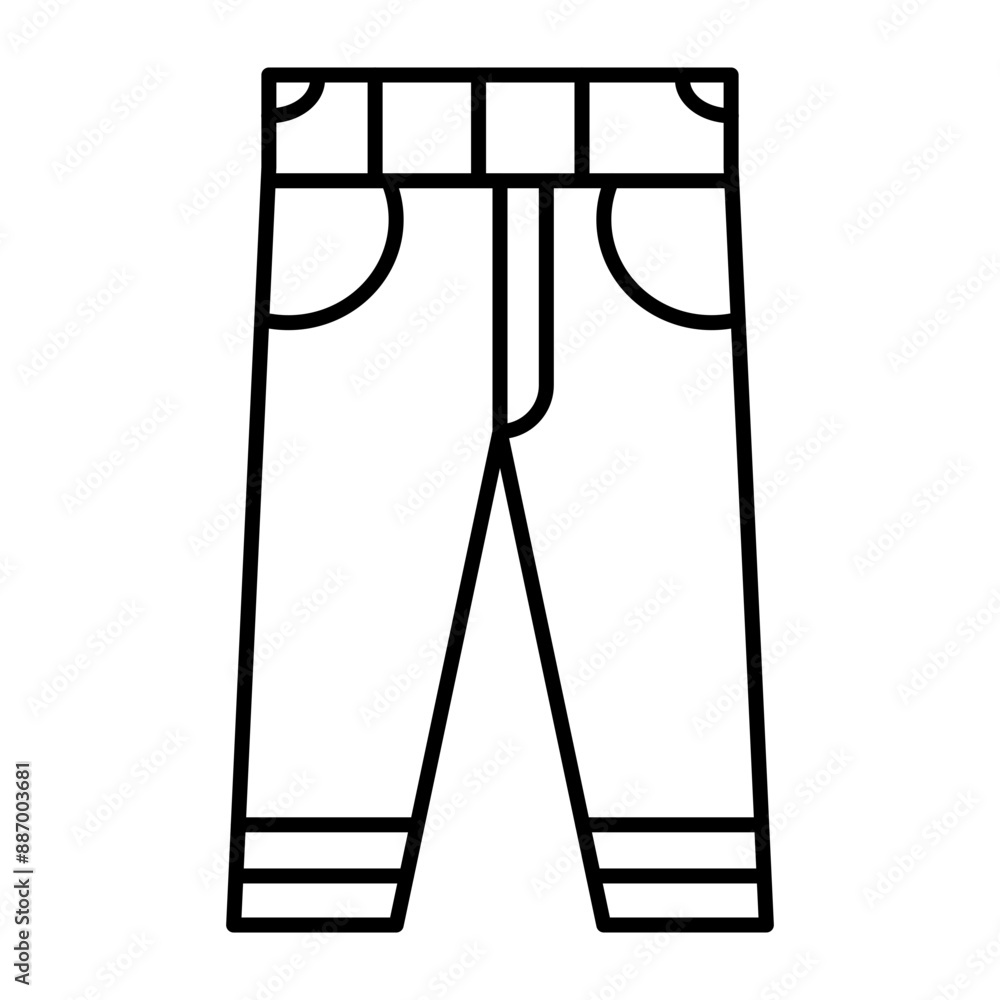 Pant Vector Line icon Design