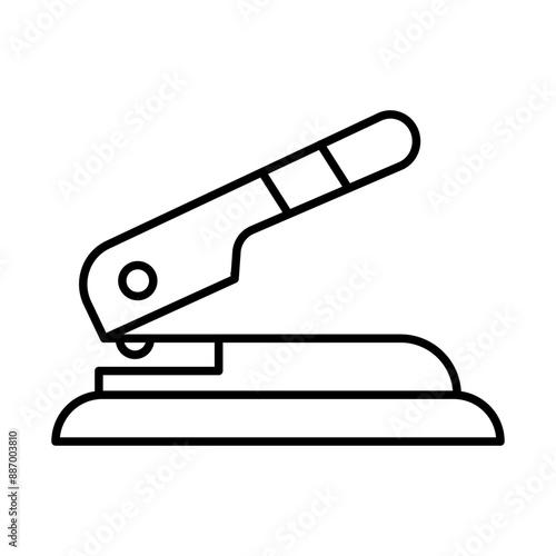 Hole Puncher Vector Line icon Design