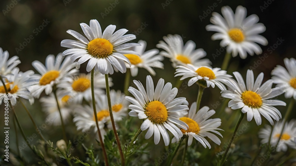 Field of blooming yellow daisies swaying in the summer breeze, a symbol of nature's beauty Field of blooming yellow daisies swaying in the summer breeze, a symbol of nature's beauty