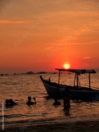 sunset on the beach