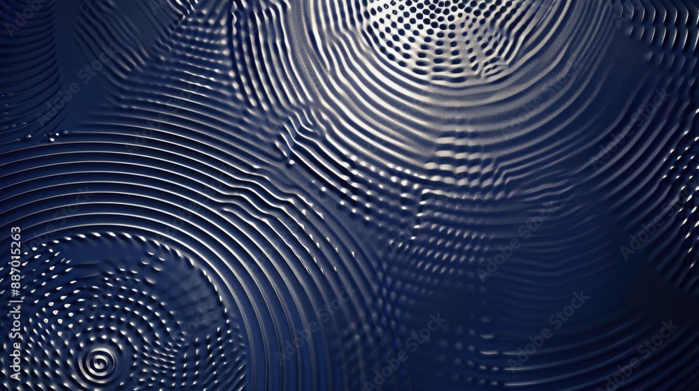 Rhythmic navy blue and silver abstract pattern, concentric circles and dots, minimalistic and calming for meditation apps. Navy blue silver abstract pattern Rhythmic navy blue and silver abstract pattern, concentric circles and dots, minimalistic and calming for meditation apps. Navy blue silver abstract pattern