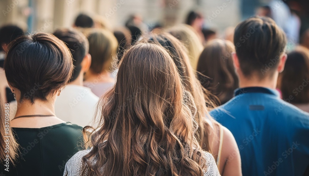 Obraz premium crowd of people, AI generated