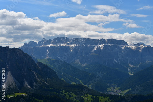 Schöne Landschaft auf Seceda in Südtirol 