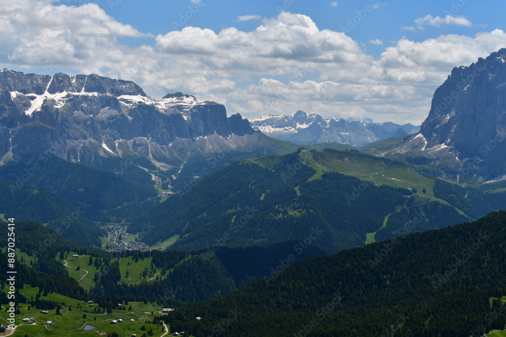 Fototapeta premium Schöne Landschaft auf Seceda in Südtirol
