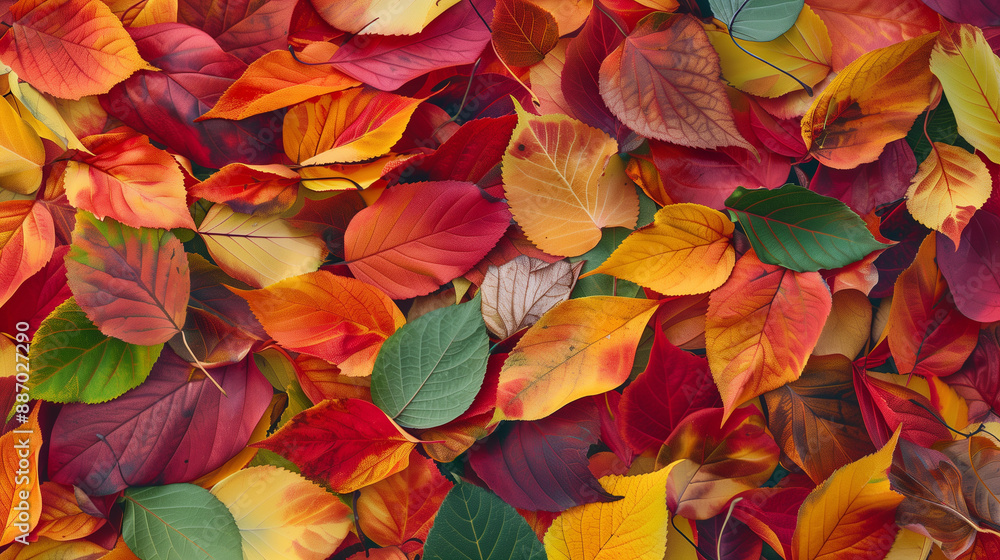 A vibrant image representing a colorful autumn