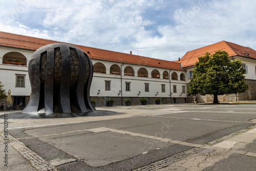 Maribor, Slovenia. Beauty of the historic center, typical streets, squares, underground cellar and the beauty of a city with Austrian architecture. Famous for wine. Second largest city in Slovenia. photo