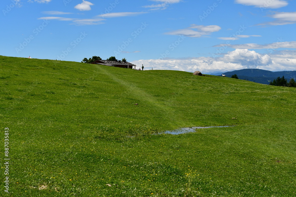 Schöne Landschaft bei Völs am Schlern in Südtirol