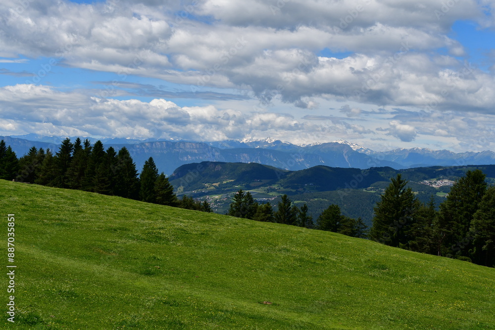 Schöne Landschaft bei Völs am Schlern in Südtirol