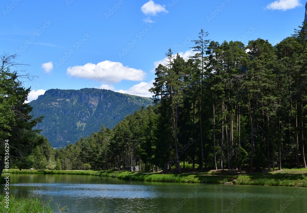 Schöne Landschaft bei Völs am Schlern in Südtirol