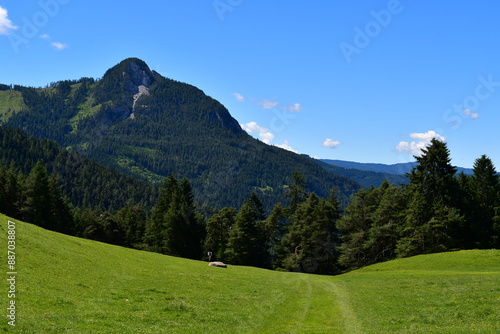 Obraz na płótnie Schöne Landschaft bei Völs am Schlern in Südtirol w salonie