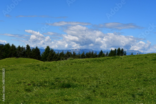 Obraz na płótnie Schöne Landschaft bei Völs am Schlern in Südtirol w salonie