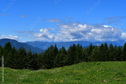 Obraz na płótnie Schöne Landschaft bei Völs am Schlern in Südtirol w salonie