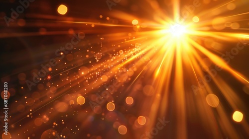 Image of sunlight shining brightly against a dark background