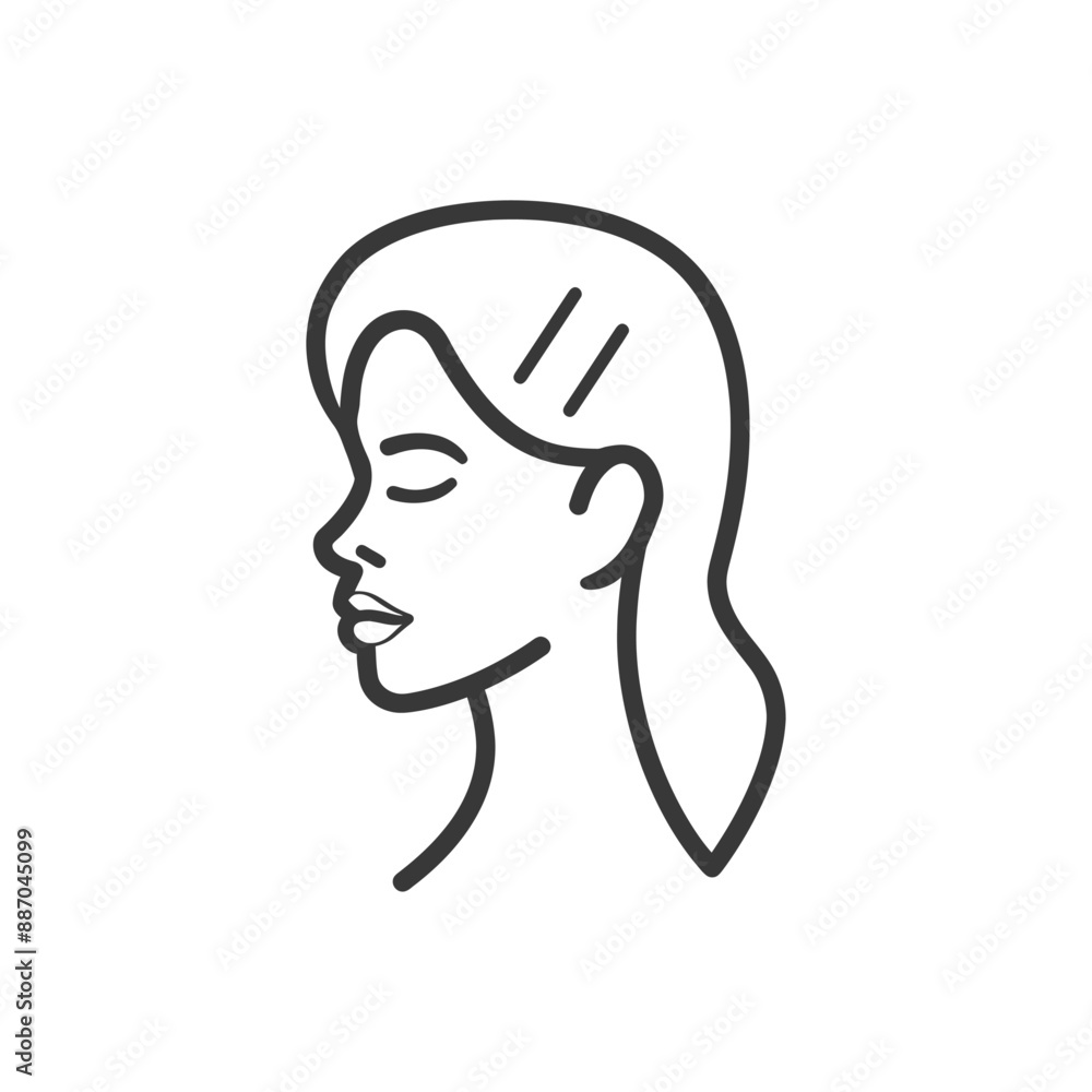 girl minimalist line art icon logo symbol girl minimalist line art icon logo symbol