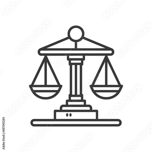 government minimalist line art icon logo symbol