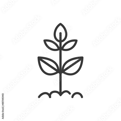 growing minimalist line art icon logo symbol