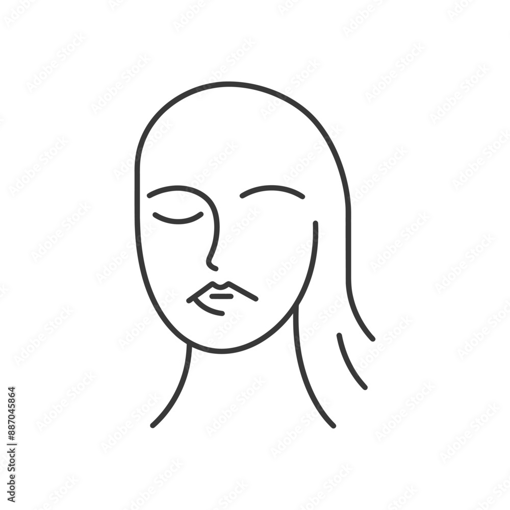 headshot minimalist line art icon logo symbol headshot minimalist line art icon logo symbol